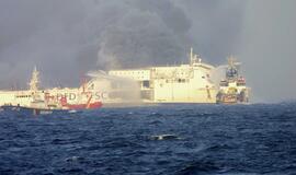 Vokietijoje degė Klaipėdos keltas "LISCO Gloria"