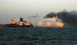 Vokietijoje degė Klaipėdos keltas "LISCO Gloria"