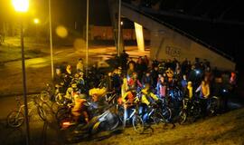 Klaipėdoje surengtas naktinis dviračių žygis