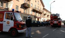 Uostamiesčio Minijos gatvėje - daugiabučio gaisras