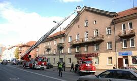 Uostamiesčio Minijos gatvėje - daugiabučio gaisras
