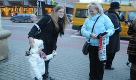 Klaipėdos pėstieji dovanų gavo atšvaitus