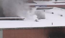 Gaisras apleistame pastate I. Simonaitytės gatvėje