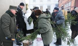 Miškininkai klaipėdiečiams dalino eglių šakas