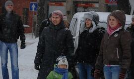 Pirmąją Kalėdų dieną Teatro aikštėje