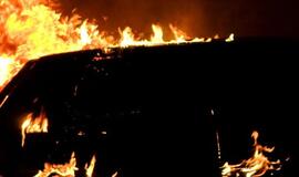 Pavogtas automobilis buvo sudegintas