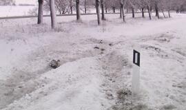 Kelyje Klaipėda-Palanga apvirto "Jeep"