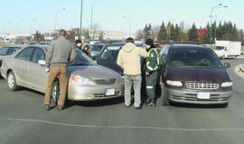 Avarija žiedinėje sankryžoje