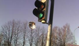 Avarija Minijos gatvės ir Baltijos prospekto sankryžoje