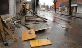 Klaipėdoje siaučia stiprus vėjas