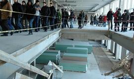 Klaipėdiečių ekskursija po statomą areną