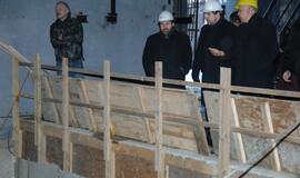 Kultūros ministras Klaipėdos dramos teatro statybvietėje