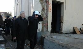 Kultūros ministras Klaipėdos dramos teatro statybvietėje