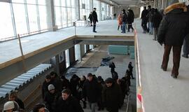 Klaipėdiečių ekskursija po statomą areną