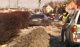 Avarija Minijos gatvės ir Baltijos prospekto sankryžoje