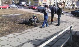 Klaipėdoje partrenktas motociklininkas