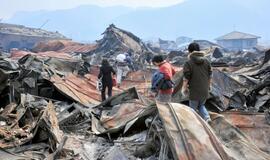 Vaizdai iš stichijų nusiaubtos Japonijos