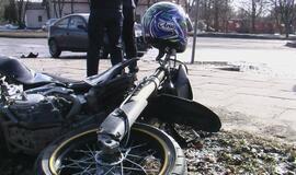 Klaipėdoje partrenktas motociklininkas