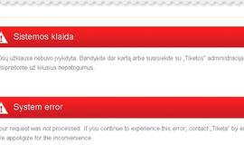 Vietoj bilieto į čempionatą - "sistemos klaida"