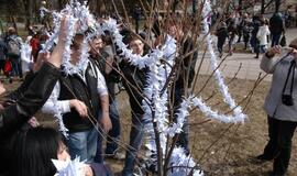 Solidarumui su Kudži - popierinių gervelių akcija