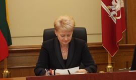 Dalia Grybauskaitė: suskystintų dujų terminalo statybų tempai per lėti
