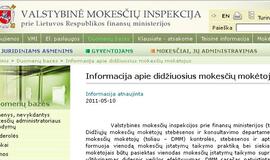 Didžiųjų mokesčių mokėtojų sąrašas - www.vmi.lt