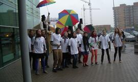 "Vilties bėgimas": tempiamas plytų vežimas