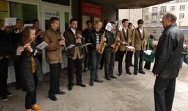 "Vilties bėgimas": tempiamas plytų vežimas