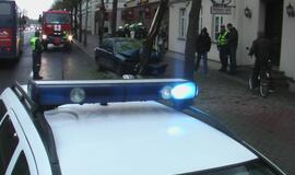 Jauną vairuotoją sustabdė medis