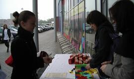 "Vilties bėgimas": tempiamas plytų vežimas