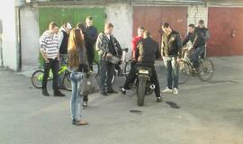 Krito motociklai, sužeistas žmogus