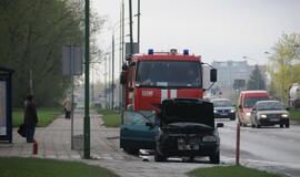 Šilutės plente degė lengvasis automobilis