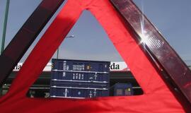 Herkaus Manto gatvėje - nuvirtęs konteineris