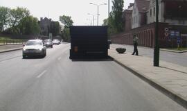 Herkaus Manto gatvėje - nuvirtęs konteineris