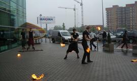 "Vilties bėgimas": tempiamas plytų vežimas