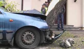 Jauną vairuotoją sustabdė medis