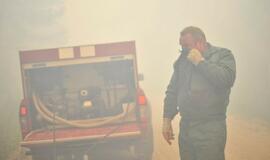 Gaisras Šilutės rajono durpyne