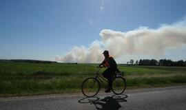 Gaisras Šilutės rajono durpyne