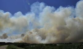 Gaisras Šilutės rajono durpyne