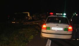 Baltarusių koloną išvartė akmuo