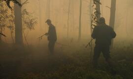 Gaisras Šilutės rajono durpyne