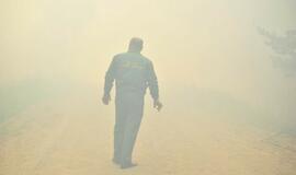 Gaisras Šilutės rajono durpyne