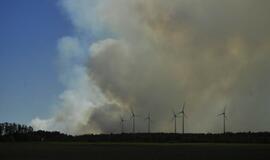 Gaisras Šilutės rajono durpyne