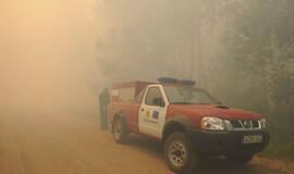 Gaisras Šilutės rajono durpyne