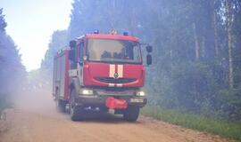 Gaisras Šilutės rajono durpyne