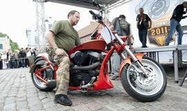 "Harley-Davidson" demonstracija Klaipėdos senamiestyje