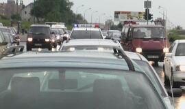 Eismo spūstyje - triguba avarija