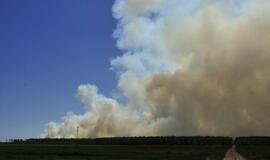 Gaisras Šilutės rajono durpyne