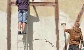 Grafitininkų menui - dvi sienos