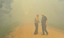 Gaisras Šilutės rajono durpyne